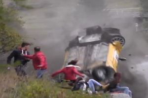 Impressionante incidente al Jolly Rally: auto sfiora gli spettatori - VIDEO