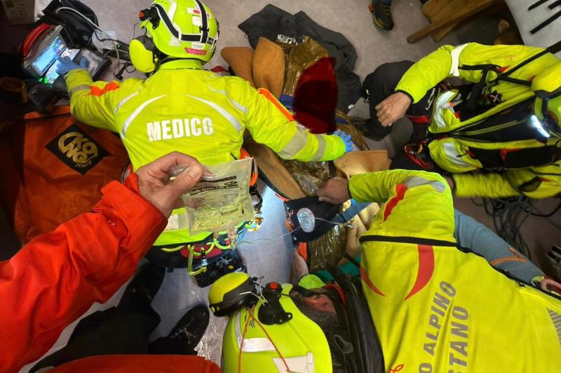 In salvo i due alpinisti bloccati sul Dente del Gigante