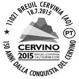 Speciale annullo filatelico per i 150 anni dalla prima scalata del Cervino