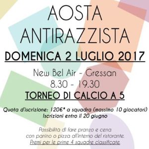 Uips organizza il torneo di calcio a 5 Aosta Antirazzista