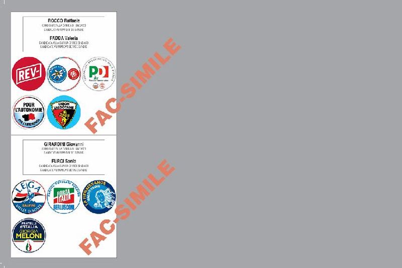 Fac simile scheda elettorale