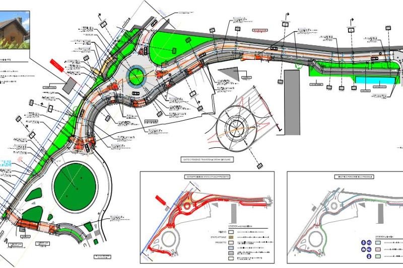 La planimetria della nuova rotatoria