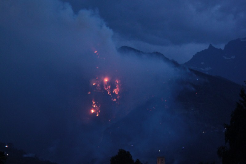 Incendio ad Aymavilles