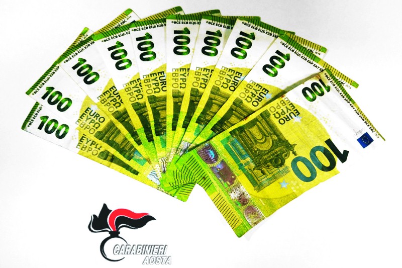 False banconote da 100 euro trovate ad Aosta e Courmayeur
