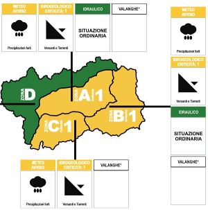 Maltempo in Valle d'Aosta, emesso un avviso di criticità