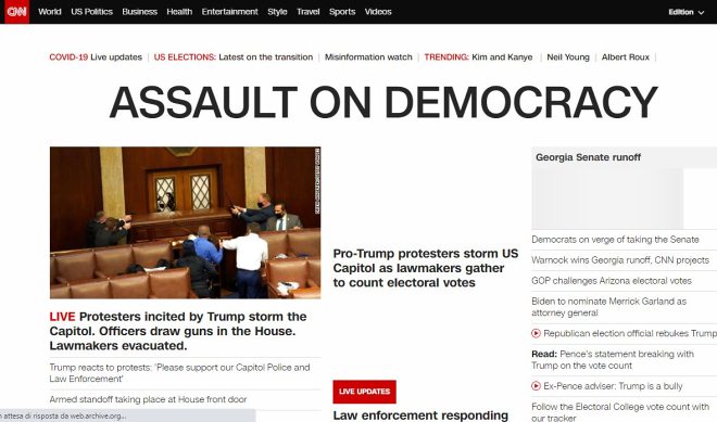 La home page del sito Cnn