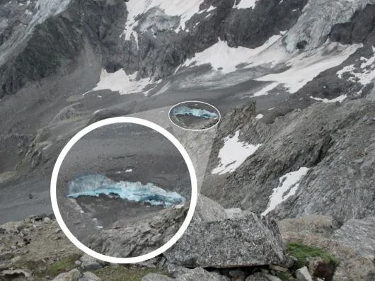 Caldo anomalo, a Cogne scompare il lago del ghiacciaio Grand Croux
