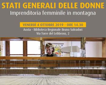 Conferenza alla biblioteca regionale sull'imprenditoria femminile in Valle d'Aosta