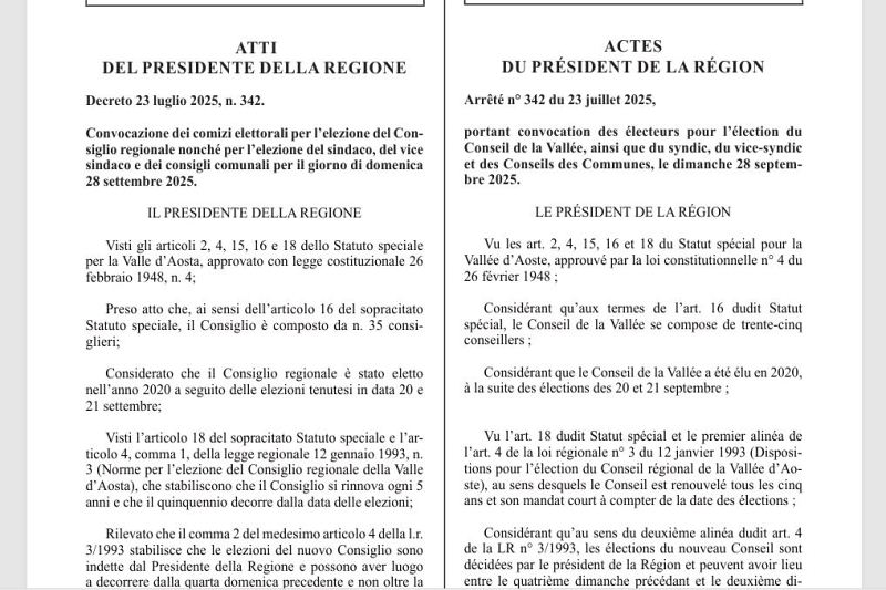 Convocazione dei comizi elettorali
