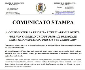 Turismo, a Courmayeur allerta per le truffe on line sugli hotel inesistenti