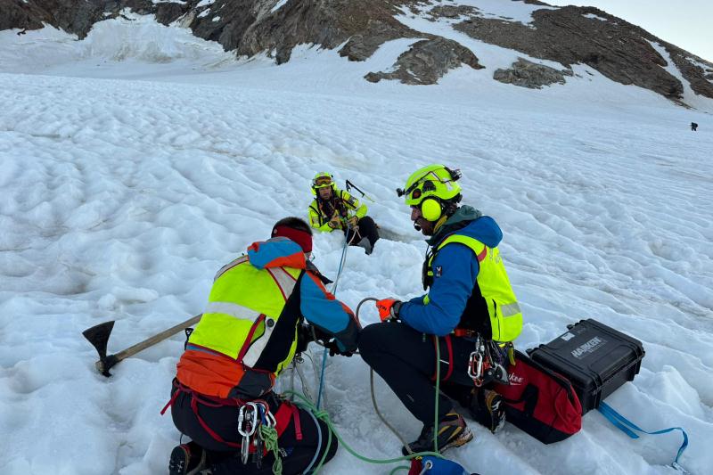 Intervento del Soccorso alpino valdostano