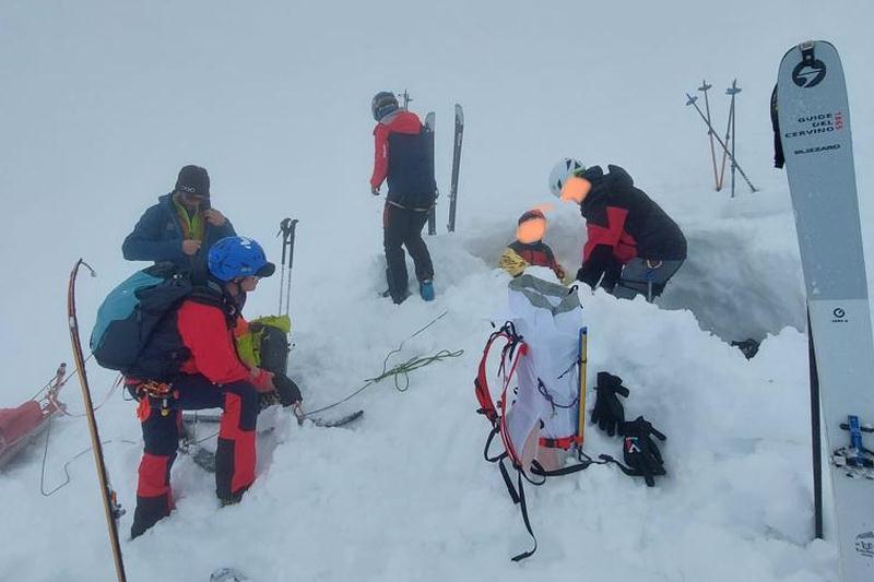 Intervento del Soccorso Alpino Valdostano