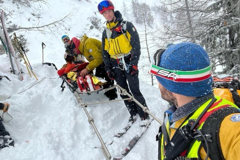 Sciatore ferito a Courmayeur