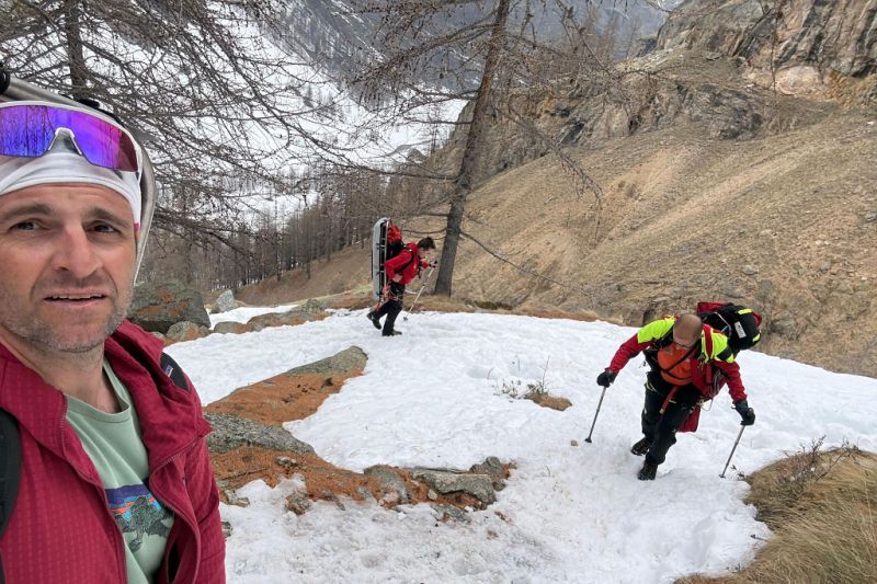 Scialpinista soccorso nella zona del rifugio Emanuele Vittorio II