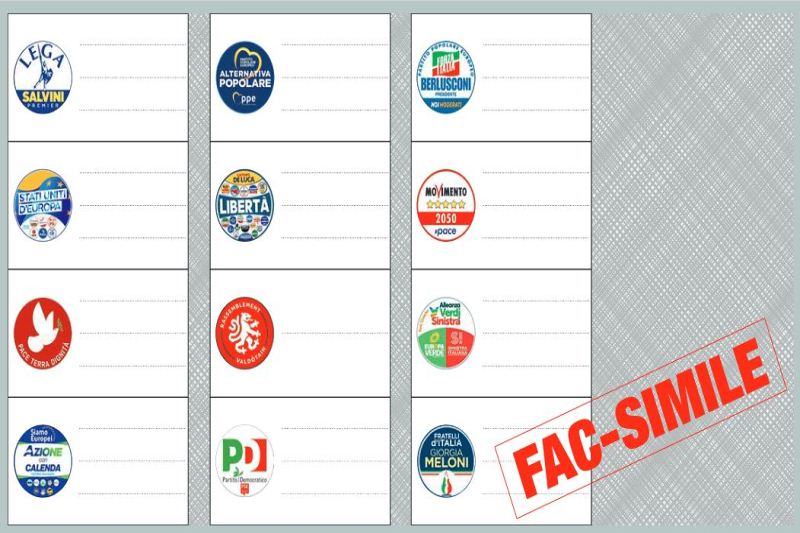 Scheda elettorale fac simile