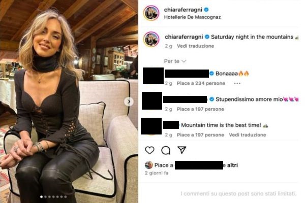 Il post di Chiara Ferragni