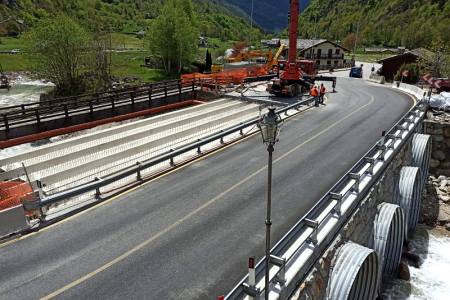 cantiere del nuovo ponte di Issime