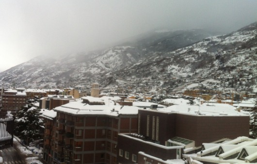 Neve su Aosta