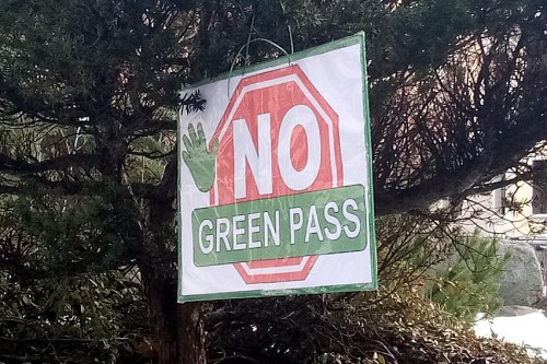 Cartello No Green Pass