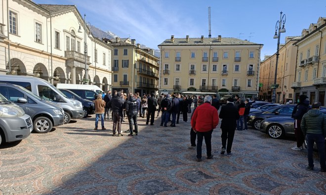 Protesta ad Aosta