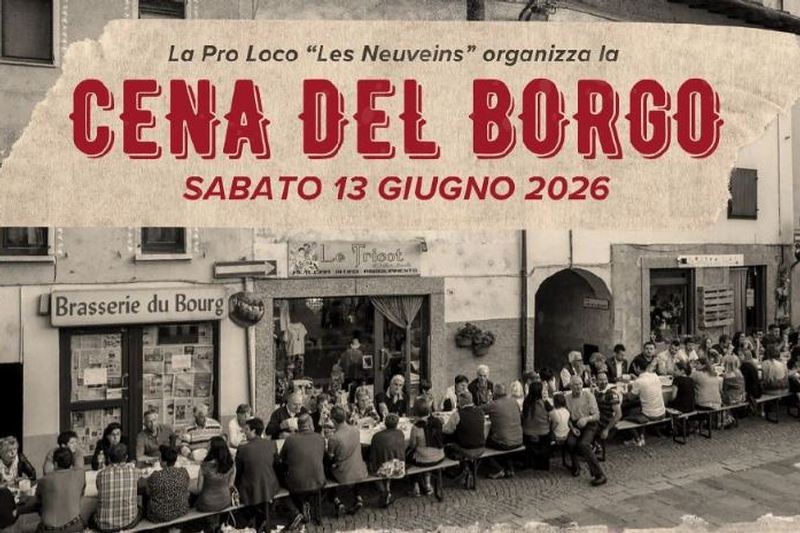 Il 13 giugno torna la Cena del Borgo di Nus