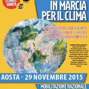 Aosta, domenica 29 novembre la Marcia per il clima