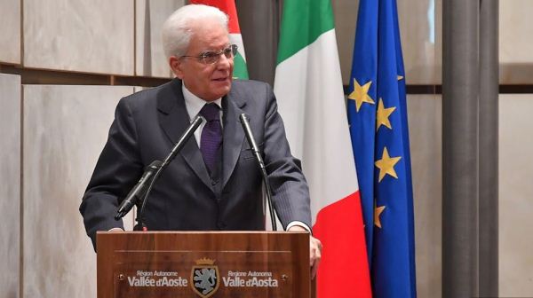 Sergio Mattarella in visita ad Aosta