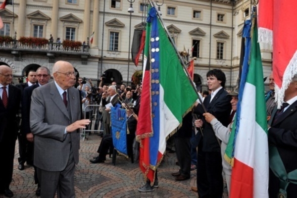 Giorgio Napolitano ad Aosta nel 2011