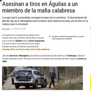 'ndrangheta, ucciso in Spagna Giuseppe Nirta
