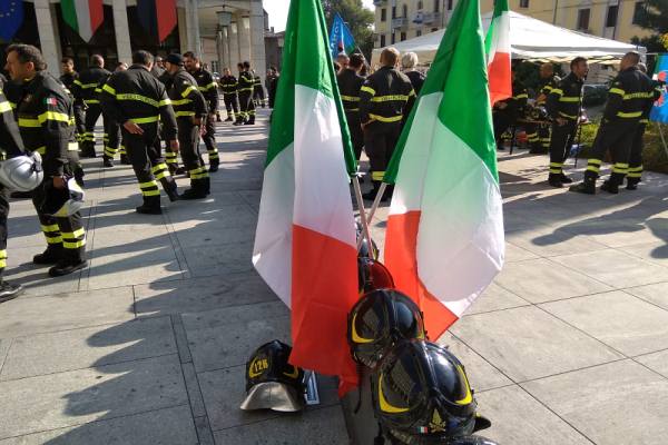 Protesta dei vigili del fuoco