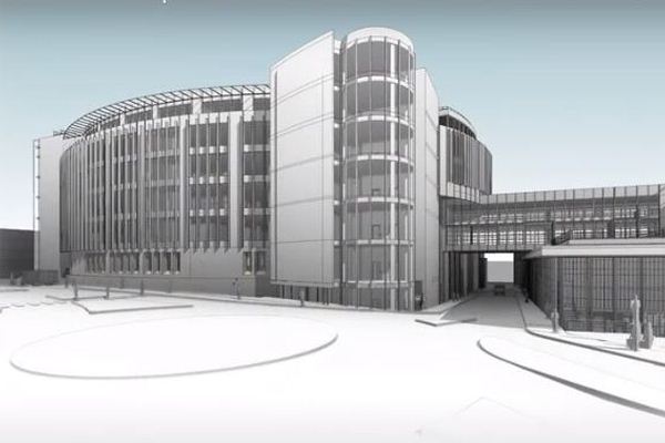 Un rendering del futuro ospedale