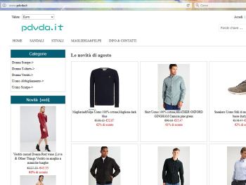 Internet, il sito web del Pd Valle d'Aosta vende scarpe e vestiti