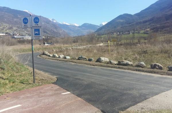 Completato il collegamento tra Chambave e Fénis lungo la pista ciclabile