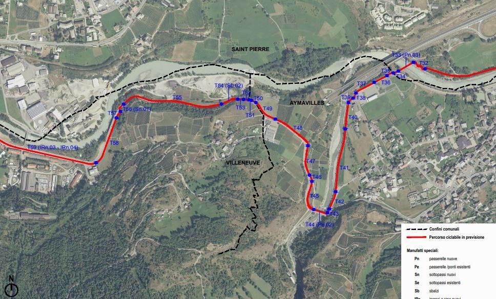 Planimetria tra Sarre e Aymavilles