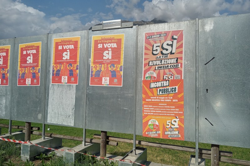 Referendum 8-9 giugno, Valle d'Aosta Aperta spiega le ragioni del sì