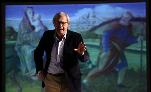 Vittorio Sgarbi e il prof. Andrea Moro a Les Mots 2018