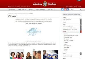 Sul sito internet della Regione una nuova sezione dedicata ai giovani