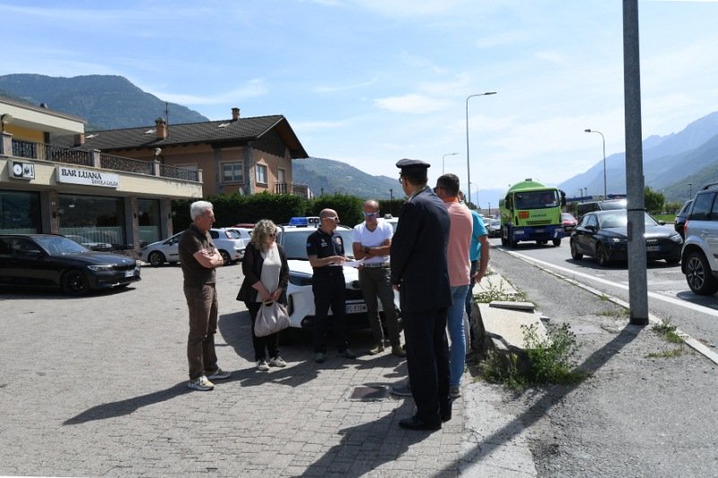 Sopralluogo con sindaci, RAV e protezione civile sulla situazione traffico lungo la Statale 26