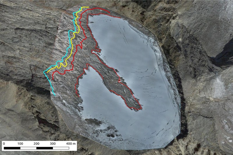 Ortomosaico del ghiacciaio Timorion (Arpa Valle d'Aosta)