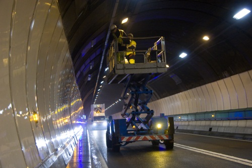 Lavori nel Traforo del Monte Bianco