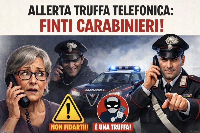 Nuova truffa telefonica: la finta convocazione dei Carabinieri
