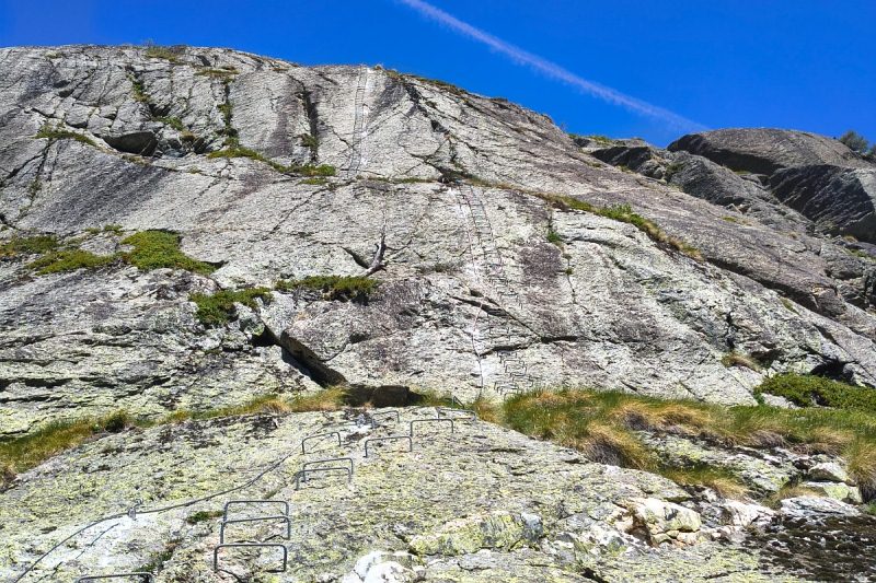 Un tratto della via ferrata Béthaz-Bovard