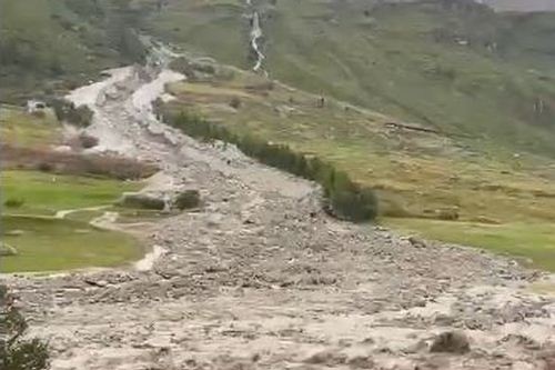 Colata detritica a Breuil Cervinia Colata detritica a Breuil Cervinia