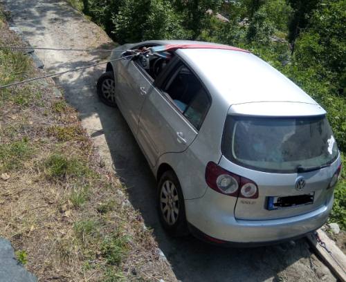 Automobile recuperata (foto Corpo valdostano Vigili del fuoco)