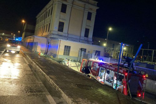 Incidente ad Aosta (foto Vigili del fuoco)
