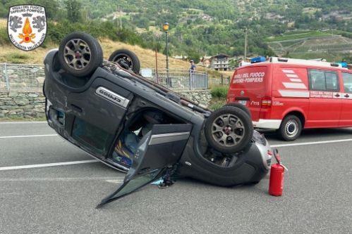 Incidente stradale a Fénis