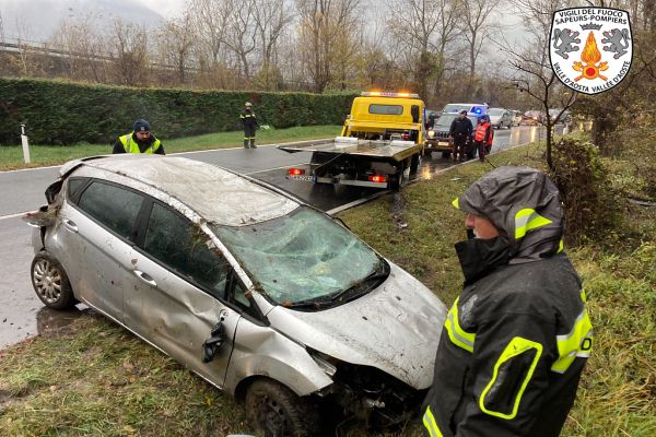 Incidente stradale a Verrès