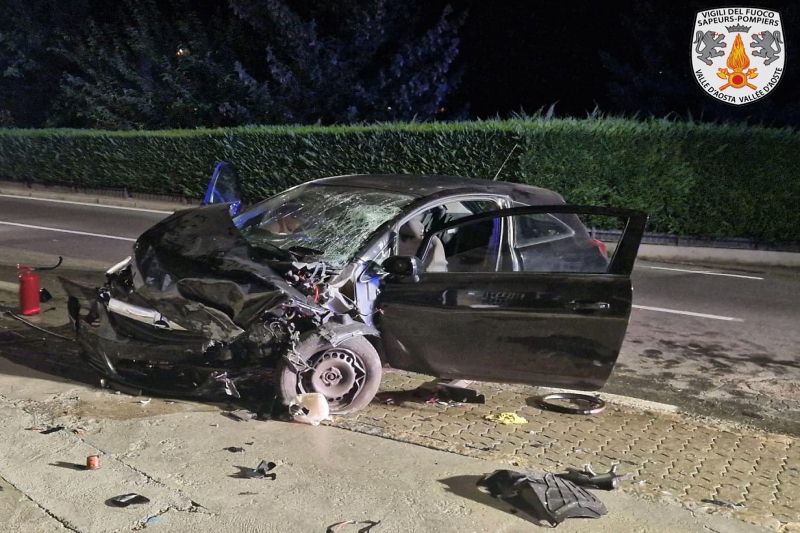 Incidente stradale a Gressan
