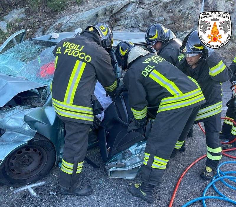 Incidente stradale a Montjovet