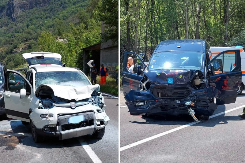 Incidente stradale a Montjovet